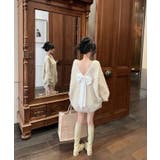 バックリボンVネックニットトップス トップス ニット | kirakiraShop  | 詳細画像15 