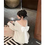 バックリボンVネックニットトップス トップス ニット | kirakiraShop  | 詳細画像16 