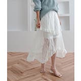 レースティアードアシンメトリースカート スカート レーススカート | kirakiraShop  | 詳細画像2 