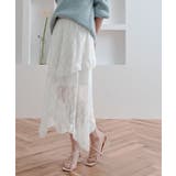 レースティアードアシンメトリースカート スカート レーススカート | kirakiraShop  | 詳細画像3 