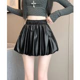 フェイクレザーバルーンミニスカート スカート ミニスカート | kirakiraShop  | 詳細画像4 