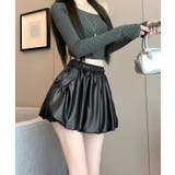 フェイクレザーバルーンミニスカート スカート ミニスカート | kirakiraShop  | 詳細画像5 