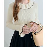 配色パイピングリブフレアスリーブニットトップス トップス ニット | kirakiraShop  | 詳細画像13 