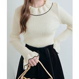 配色パイピングリブフレアスリーブニットトップス トップス ニット | kirakiraShop  | 詳細画像14 