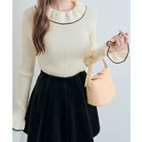 配色パイピングリブフレアスリーブニットトップス トップス ニット | kirakiraShop  | 詳細画像19 