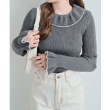 配色パイピングリブフレアスリーブニットトップス トップス ニット | kirakiraShop  | 詳細画像20 