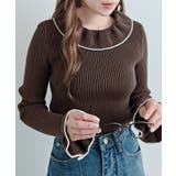 配色パイピングリブフレアスリーブニットトップス トップス ニット | kirakiraShop  | 詳細画像28 