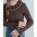 配色パイピングリブフレアスリーブニットトップス トップス ニット | kirakiraShop  | 詳細画像34 