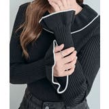 配色パイピングリブフレアスリーブニットトップス トップス ニット | kirakiraShop  | 詳細画像10 