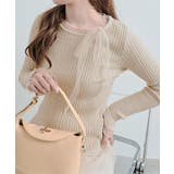 チュールリボンリブフレアスリーブニットトップス トップス ニット | kirakiraShop  | 詳細画像20 