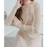 チュールリボンリブフレアスリーブニットトップス トップス ニット | kirakiraShop  | 詳細画像23 