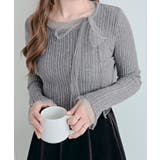 チュールリボンリブフレアスリーブニットトップス トップス ニット | kirakiraShop  | 詳細画像27 