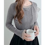 チュールリボンリブフレアスリーブニットトップス トップス ニット | kirakiraShop  | 詳細画像28 