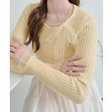 チュールリボンリブフレアスリーブニットトップス トップス ニット | kirakiraShop  | 詳細画像40 