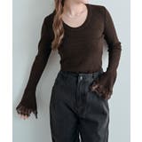 レースフレアスリーブリブニットトップス トップス ニット | kirakiraShop  | 詳細画像26 