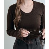 レースフレアスリーブリブニットトップス トップス ニット | kirakiraShop  | 詳細画像27 