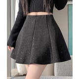 ラメ混ウールライクフレアミニスカート ボトムス スカート | kirakiraShop  | 詳細画像7 