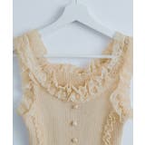 レースフリル付きリブタンクトップ レースタンク リブインナー | kirakiraShop | 詳細画像21