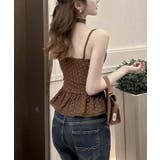 カップ付きペプラムドットキャミソール カップ付きキャミ ブラトップ | kirakiraShop  | 詳細画像18 