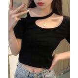 【SHOPLIST限定】アシンメトリーショート丈トップス トップス Tシャツ | kirakiraShop | 詳細画像4