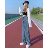 サイドラインストレートデニム 4サイズ セミワイドデニムパンツ | kirakiraShop | 詳細画像11