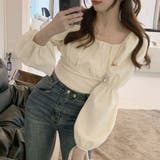 アイボリー | 【SHOPLIST限定】バックリボンパワショルブラウス トップス ブラウス | kirakiraShop 