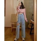 【SHOPLIST限定】ハートセミワイドデニム全2色 4サイズ ボトムス | kirakiraShop  | 詳細画像2 