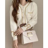 エコレザーパイピングカーディガン トップス カーディガン | kirakiraShop  | 詳細画像9 