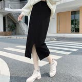 ブラック | 【SHOPLIST限定】フロントボタンニットスカート ボトムス ニットスカート | kirakiraShop 