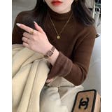 裏起毛ハイネックミックスリブニット トップス 裏起毛ニット | kirakiraShop | 詳細画像16