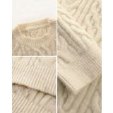 モックネックケーブルニットセーター トップス ケーブル | kirakiraShop  | 詳細画像15 