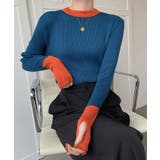 指穴バイカラーリブニット トップス リブ | kirakiraShop  | 詳細画像26 