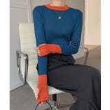 指穴バイカラーリブニット トップス リブ | kirakiraShop  | 詳細画像27 