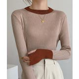 指穴バイカラーリブニット トップス リブ | kirakiraShop  | 詳細画像29 