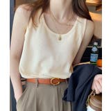 コットンワッフルUネックタンクトップ 7色 トップス | kirakiraShop  | 詳細画像12 