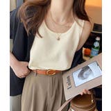 コットンワッフルUネックタンクトップ 7色 トップス | kirakiraShop  | 詳細画像13 