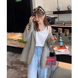 コットンワッフルUネックタンクトップ 7色 トップス | kirakiraShop  | 詳細画像7 