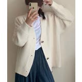 オフホワイト | 深Vネックニットカーディガン トップス カーディガン | kirakiraShop