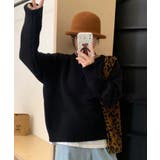 レザーパッチラグランスリーブニット トップス ニット | kirakiraShop  | 詳細画像2 