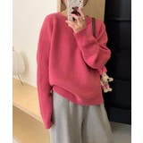 レザーパッチラグランスリーブニット トップス ニット | kirakiraShop  | 詳細画像8 