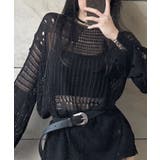 【SHOPLIST限定】ロングスリーブダメージニットトップス トップス サマー | kirakiraShop  | 詳細画像3 