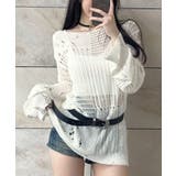 【SHOPLIST限定】ロングスリーブダメージニットトップス トップス サマー | kirakiraShop  | 詳細画像4 
