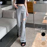 【SHOPLIST限定】サイドスリットブーツカットレギンス 2サイズ ボトムス | kirakiraShop  | 詳細画像1 