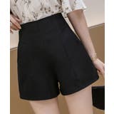 ブラック | ハイウエストシンプルショートパンツ ボトムス ショートパンツ | kirakiraShop