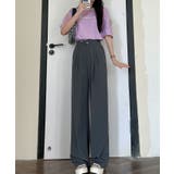 ハイウエストダブルタックツイルパンツ 2サイズ ボトムス | kirakiraShop | 詳細画像3