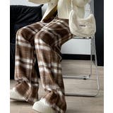 ハイウエストチェックワイド起毛パンツ 3サイズ ボトムス | kirakiraShop | 詳細画像7