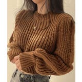 ブラウン | ローゲージショートニットトップス トップス ニット | kirakiraShop 