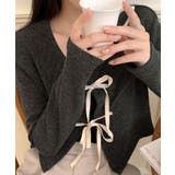 フロントリボンショートカーディガン トップス カーディガン | kirakiraShop | 詳細画像4