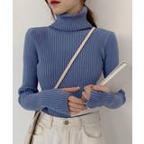 サムホール付きタートルネックニットトップス トップス リブニット | kirakiraShop  | 詳細画像8 