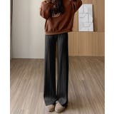 サイドスリットリブニットパンツ ボトムス リブニット | kirakiraShop | 詳細画像2